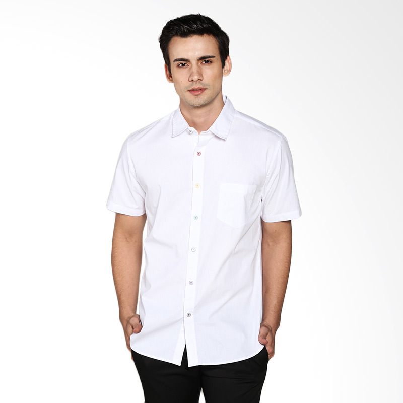 Arthesian Keukenhof Shirt Cotton Poplin A3E1604SS1078 Kemeja Pria - White