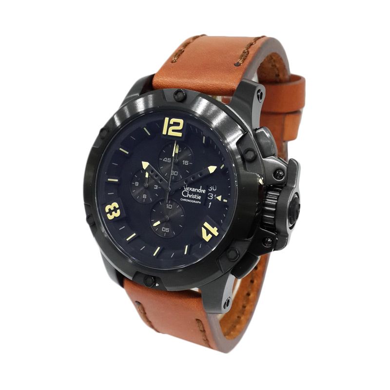 Jual Alexandre Christie 6295MCLIPBAYL Black Jam Tangan 