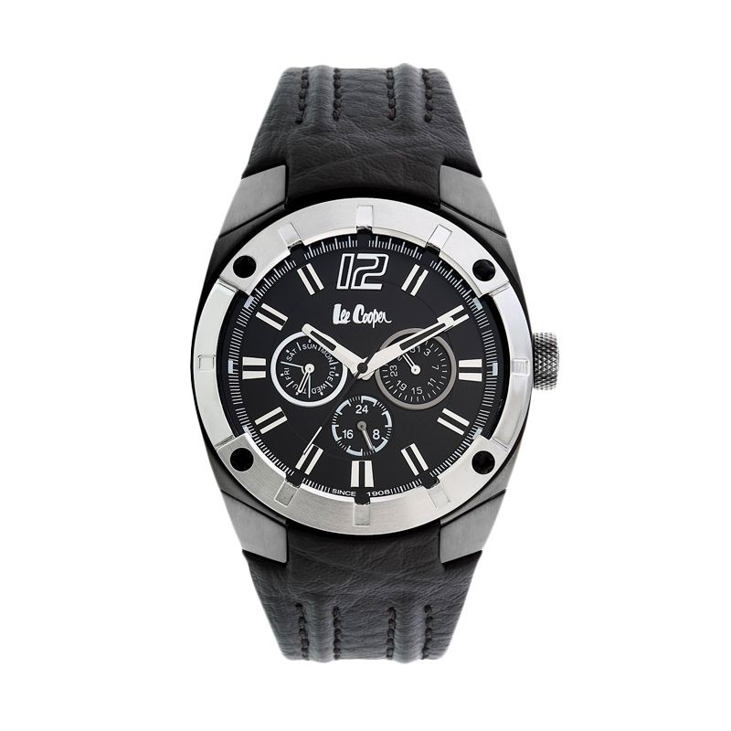 ... Lee Cooper Winchester LC 28G D Black IP Jam Tangan Pria