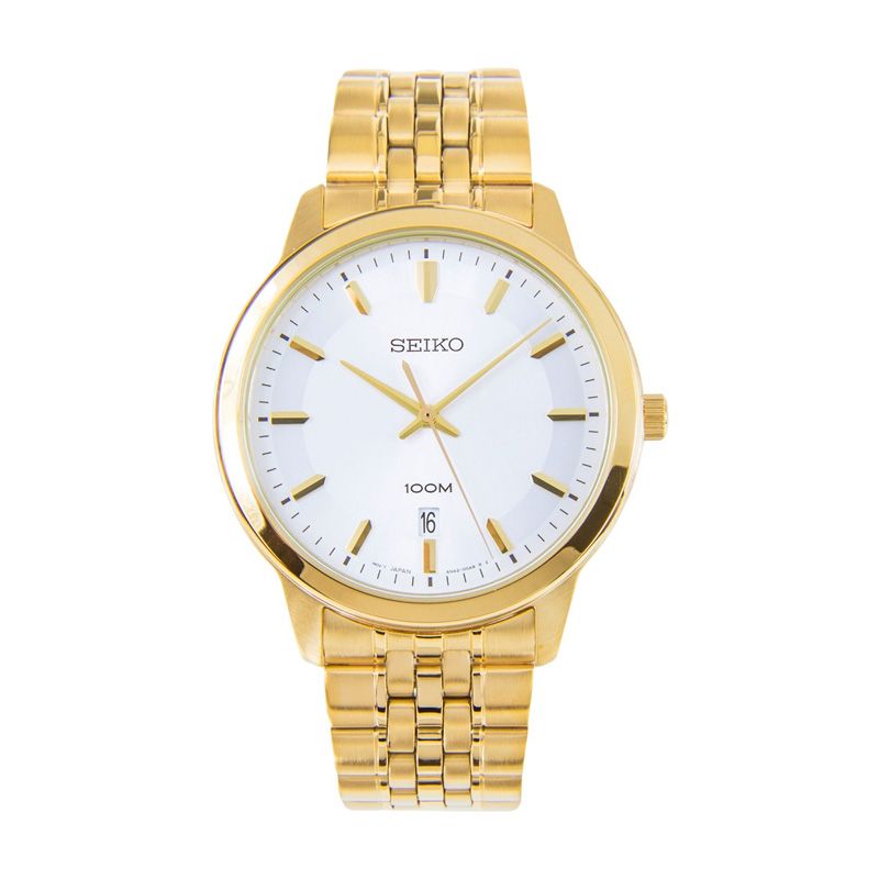 jual seiko quartz sur034p1 silver gold jam tangan pria jual seiko quartz sur034p1 silver gold jam tangan pria