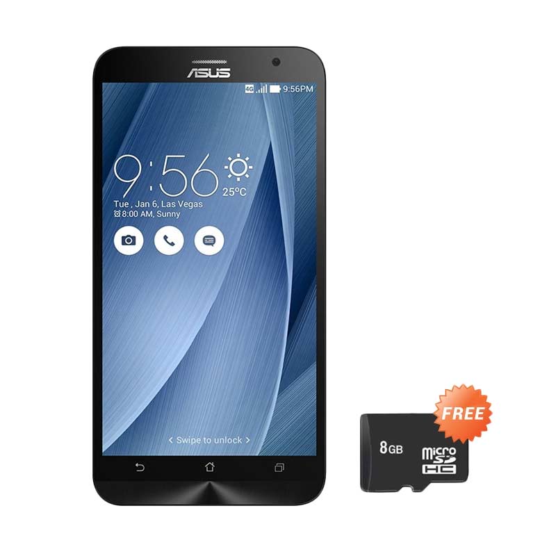 Asus Zenfone 2 Laser ZE500KL Smartphone - Silver [16GB/ 2GB/ 4G] + Free MicroSD 8GB