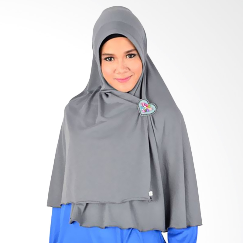 Jual Atteena Hijab Aulia Salimah Kerudung Abu Tua  Online 