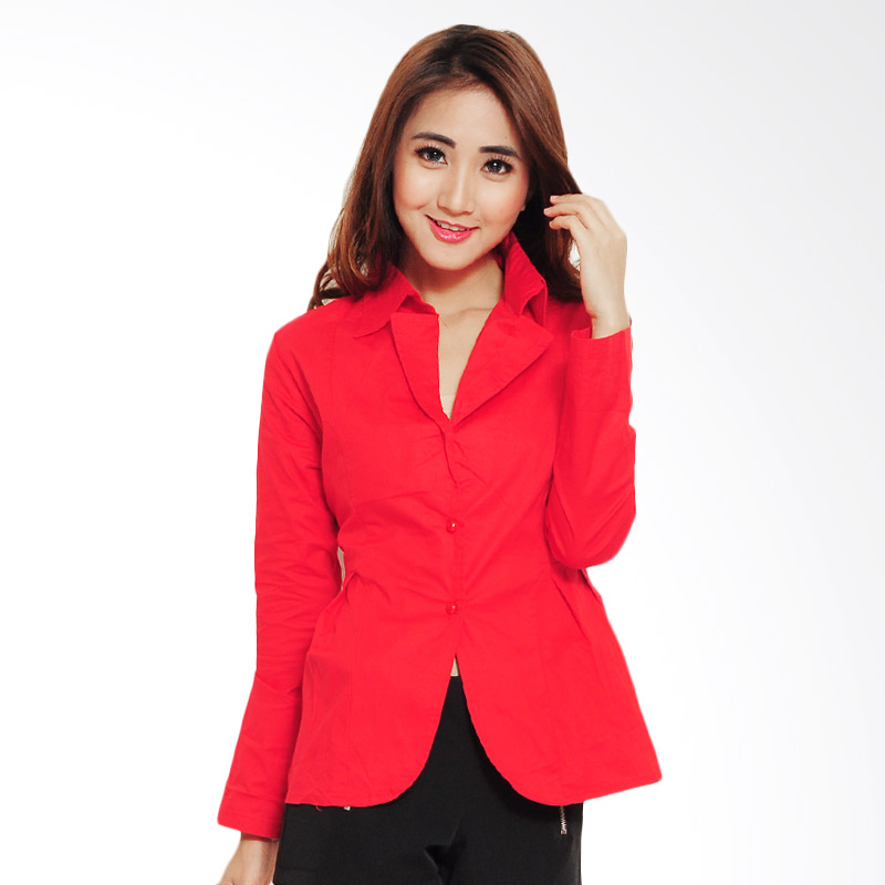 Ayako Fashion Mango Blazer Wanita - Merah
