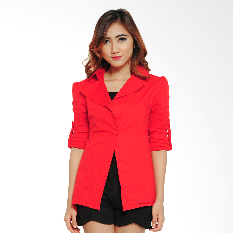 Ayako Fashion Reisha Blazer Wanita - Merah