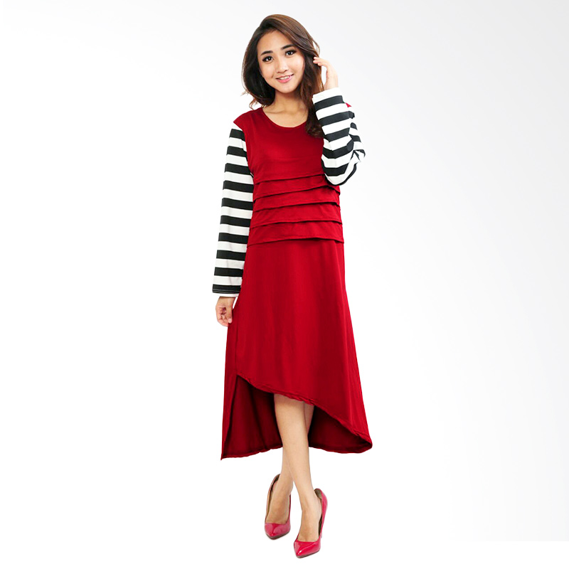 Ayako Fashion Ataya Midi Dress - Red