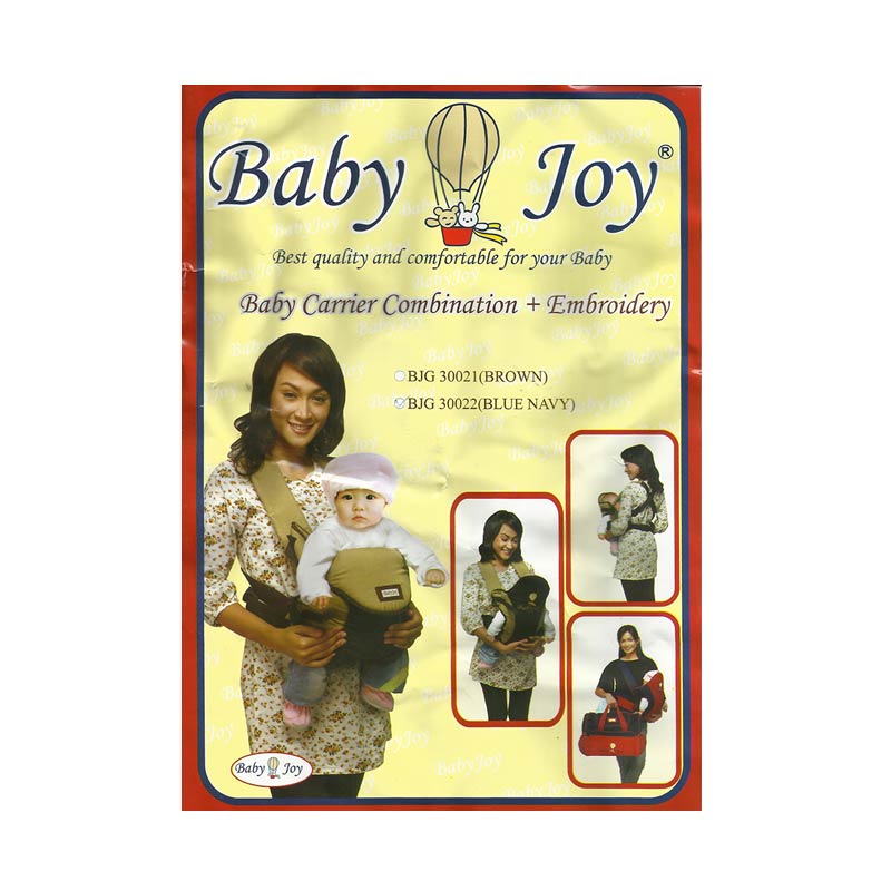 Jual Baby Joy Ransel Dwi Fungsi Kombinasi Aplikasi Bordir BJG300200 Cokelat Gendongan Bayi Online - Harga & Kualitas Terjamin | Blibli.com