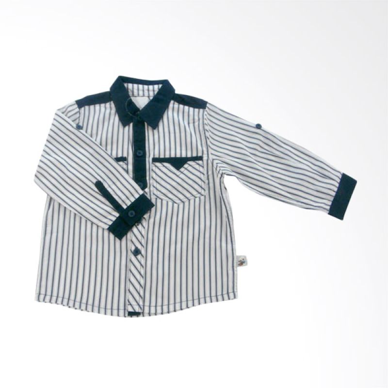 jual babylon kemeja cowok panjang navy blue harga jual babylon kemeja cowok panjang navy blue harga