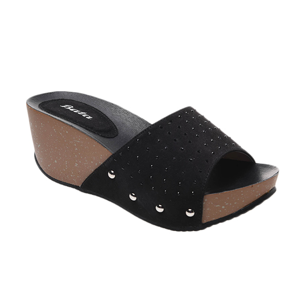 Bata Ladies Ning 7716425 Black Sandal Wanita