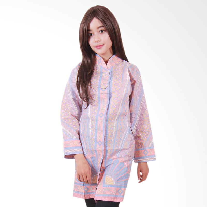 Batik Putri Ayu Solo B29 Batik Blouse Tunik Muslim - Kuning