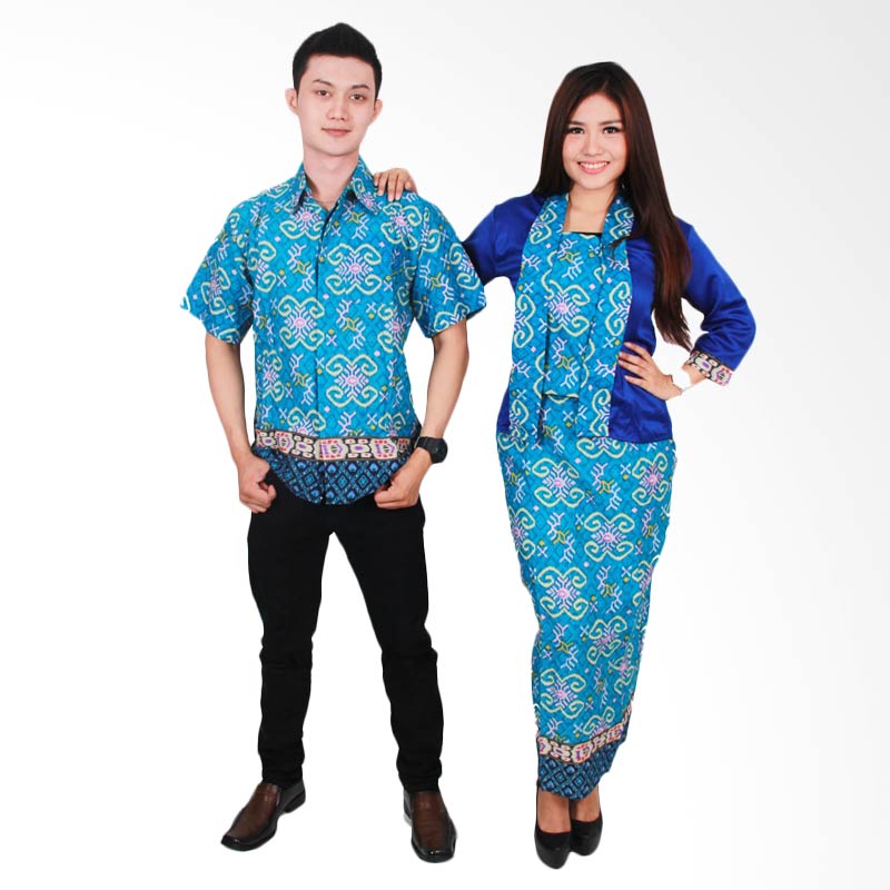 Batik Putri Ayu Solo Sarimbit Damar Wulan SRG45 Baju Couple - Biru