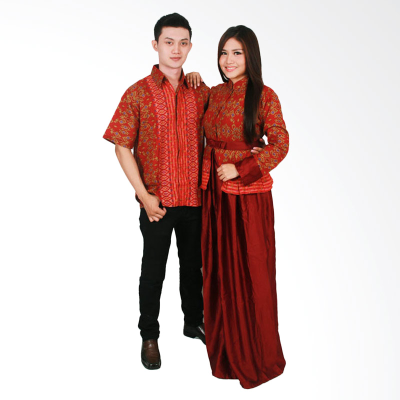 Batik Putri Ayu Solo Sarimbit SRG98 Baju Batik - Merah