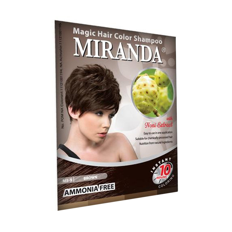 Jual Miranda Magic Hair Color Shampoo Brown 30 Ml Online Agustus 2020 Blibli Com