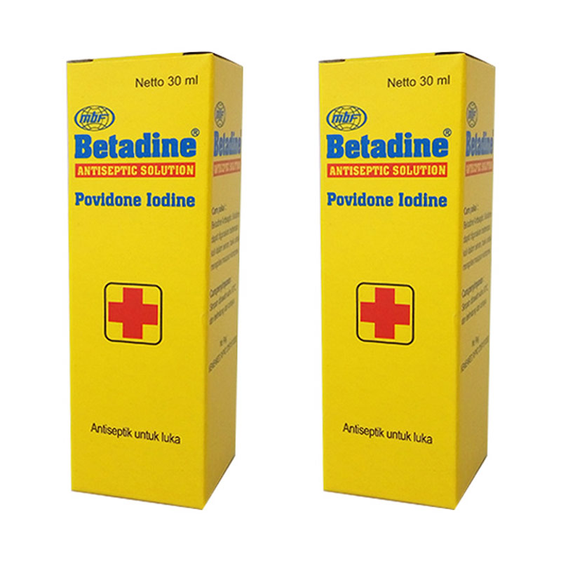 Jual Betadine  Solution Obat Luka  30 mL 2 Botol Online 