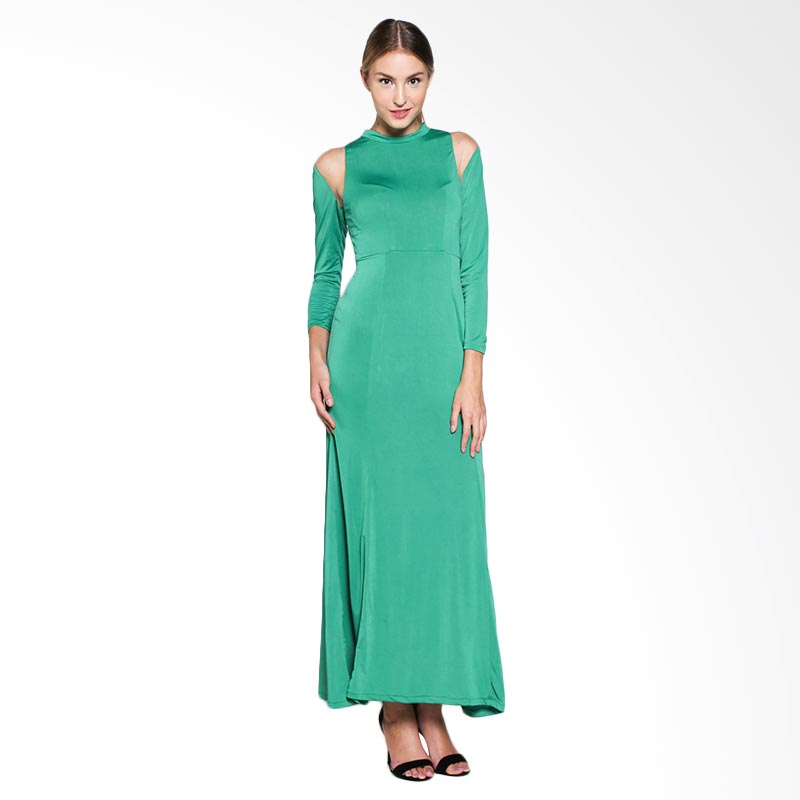 Billy Tjong Sheila BBLD001 Green Long Dress