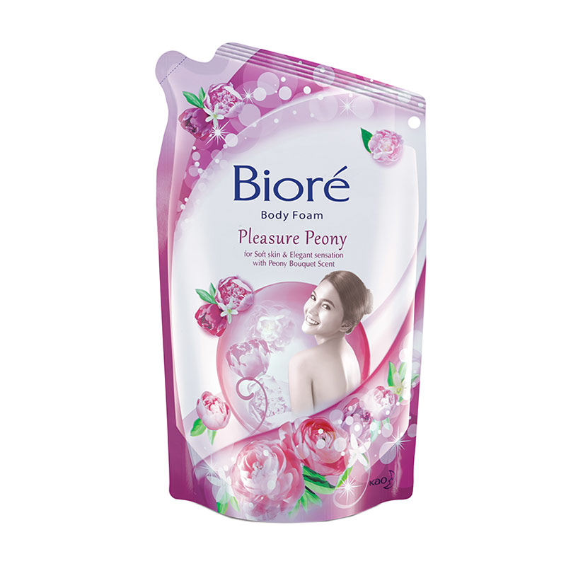 jual biore pleasure peony pouch foam 450 ml jual biore pleasure peony pouch foam 450 ml