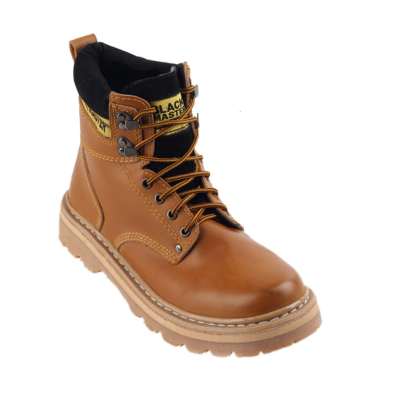 Black Master Boots High Syther Sepatu Pria - Brown