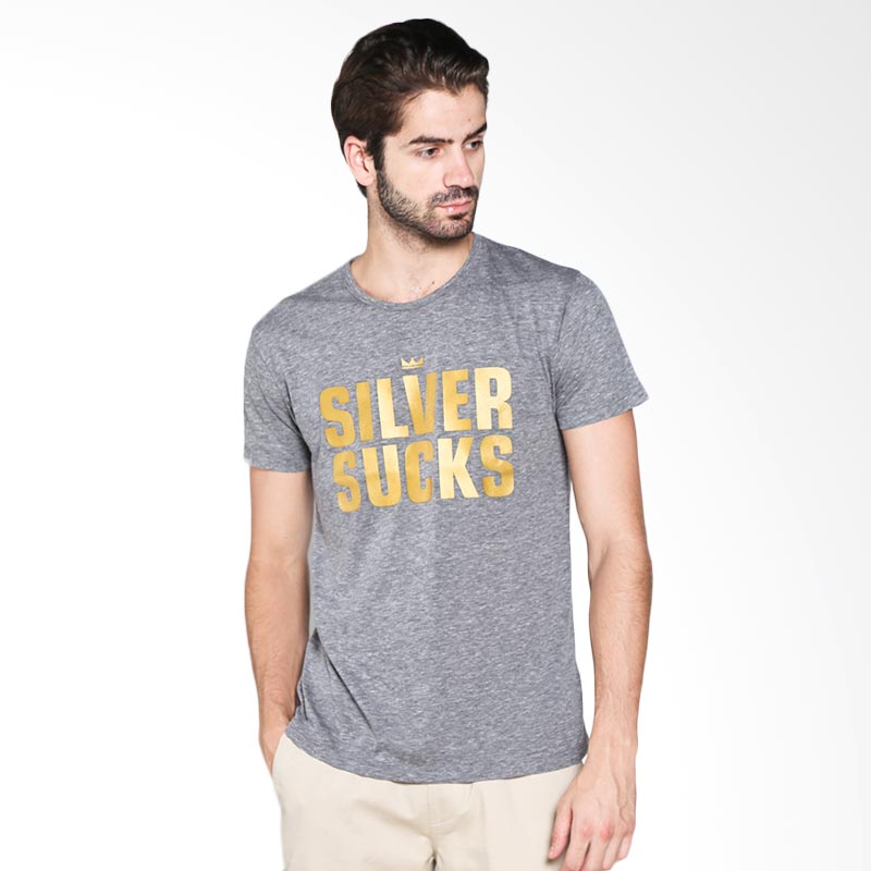 Blackgold T-shirt Silver Sucks TS-46 Atasan Pria - Light Grey Extra diskon 7% setiap hari Extra diskon 5% setiap hari Citibank – lebih hemat 10%
