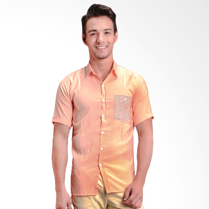 GOMAN Jaysen Stripes Shirt Orange GOMAN Jaysen Stripes Shirt Orange