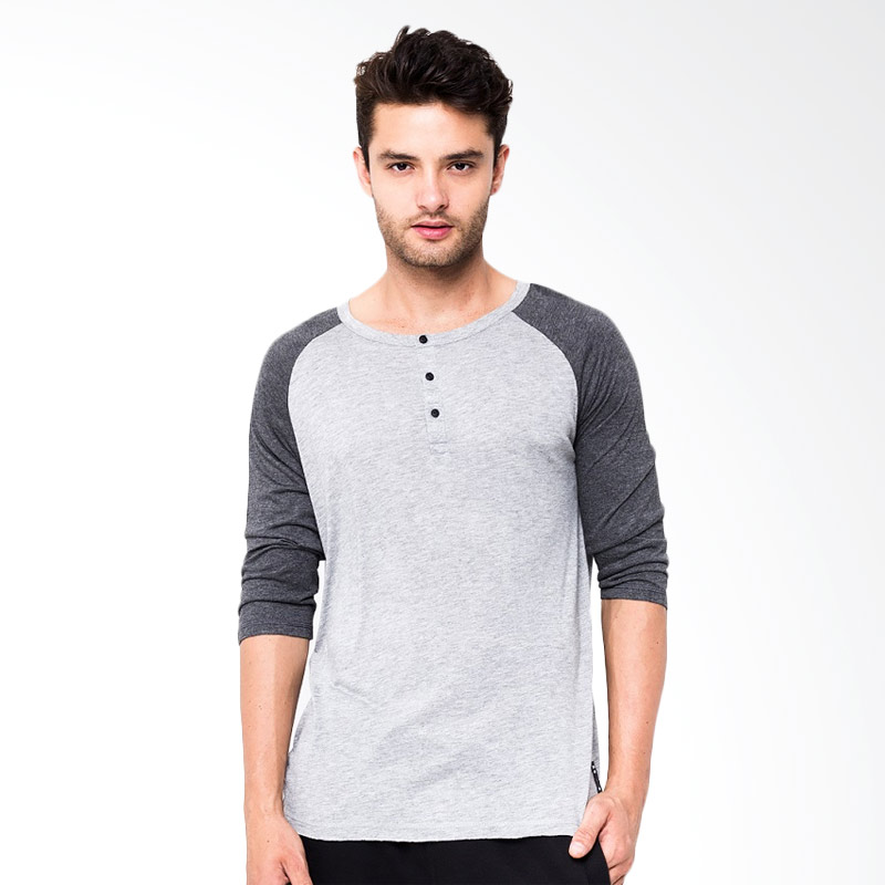 BLXS Cyrus Henley T-shirt Pria - Grey Melange Extra diskon 7% setiap hari Extra diskon 5% setiap hari Citibank – lebih hemat 10%