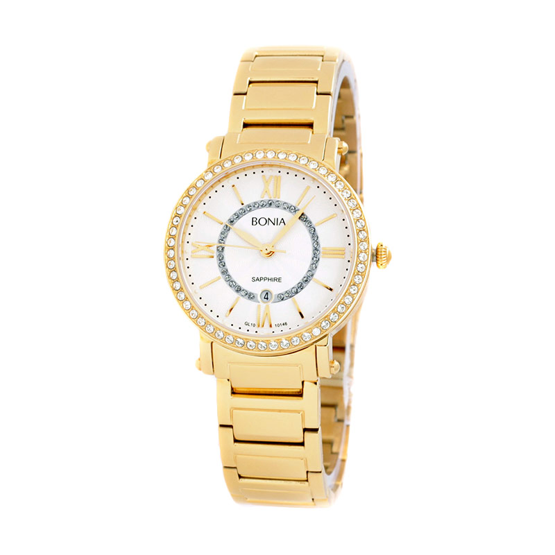 Bonia Bnb10146-2213s Gold Jam Tangan Wanita