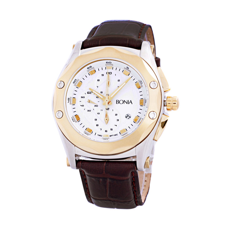 Jual Bonia BPT196 Man Aventador Chronograph Gold Jam 