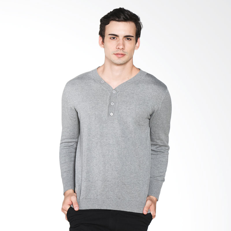 Brand Revolution 518060053333 Sweater Breeson Atasan Pria - Grey