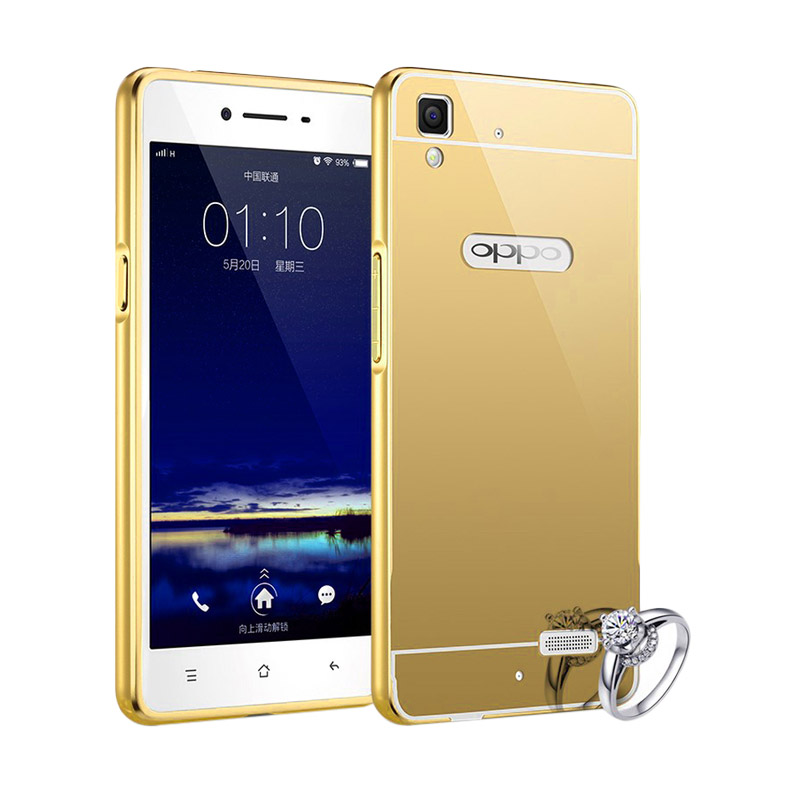 jual bumper mirror alumunium metal sliding hardcase casing for oppo r7 r7lite r7kf gold jual bumper mirror alumunium metal sliding hardcase casing for oppo r7 r7lite r7kf gold