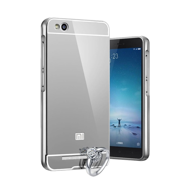 jual bumper mirror alumunium metal sliding hardcase casing for xiaomi redmi mi4s silver jual bumper mirror alumunium metal sliding hardcase casing for xiaomi redmi mi4s silver
