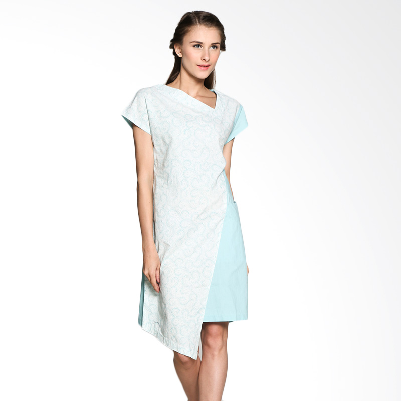 Bungah Batik Asymetric Dress A10 - Blue