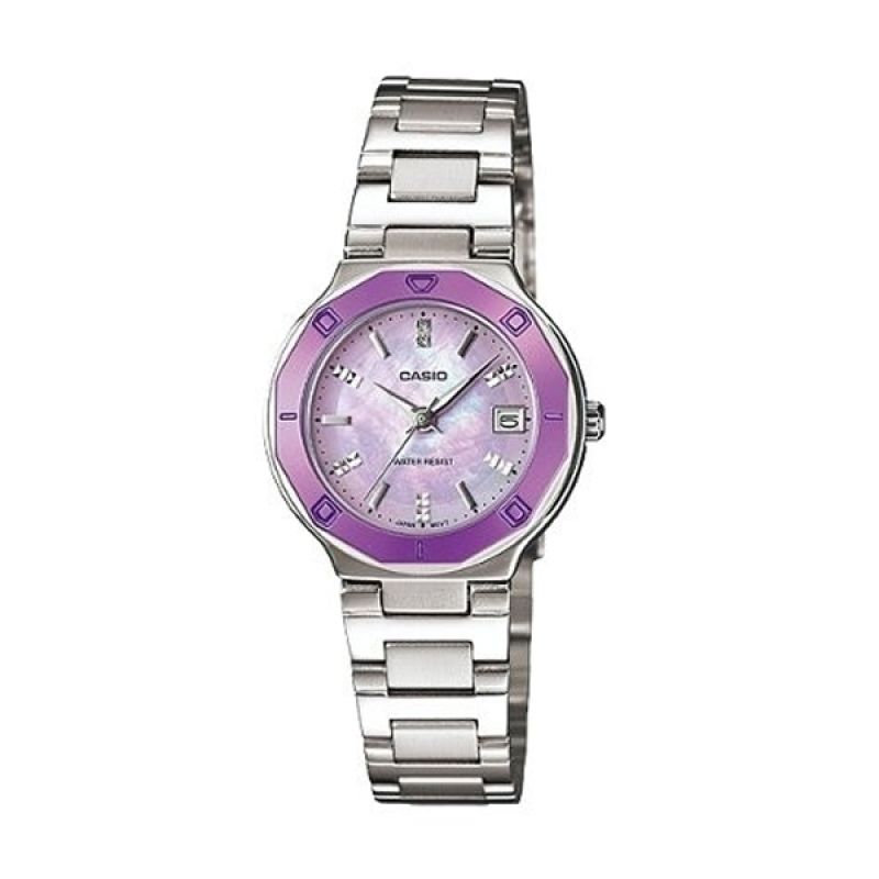 Jual Casio Analog LTP-1366D-6ADF Silver Ungu Jam Tangan
