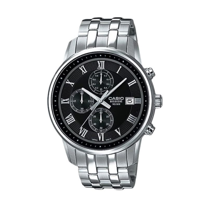 Jual Casio Beside BEM-511D-1AVDF Silver Hitam Jam Tangan 