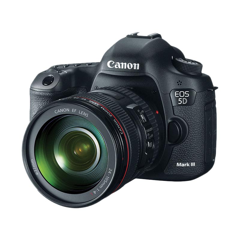 Canon EOS 5D Mark III Kit 24-105mm IS USM Kamera DSLR - Black + Free LCD Screen Guard