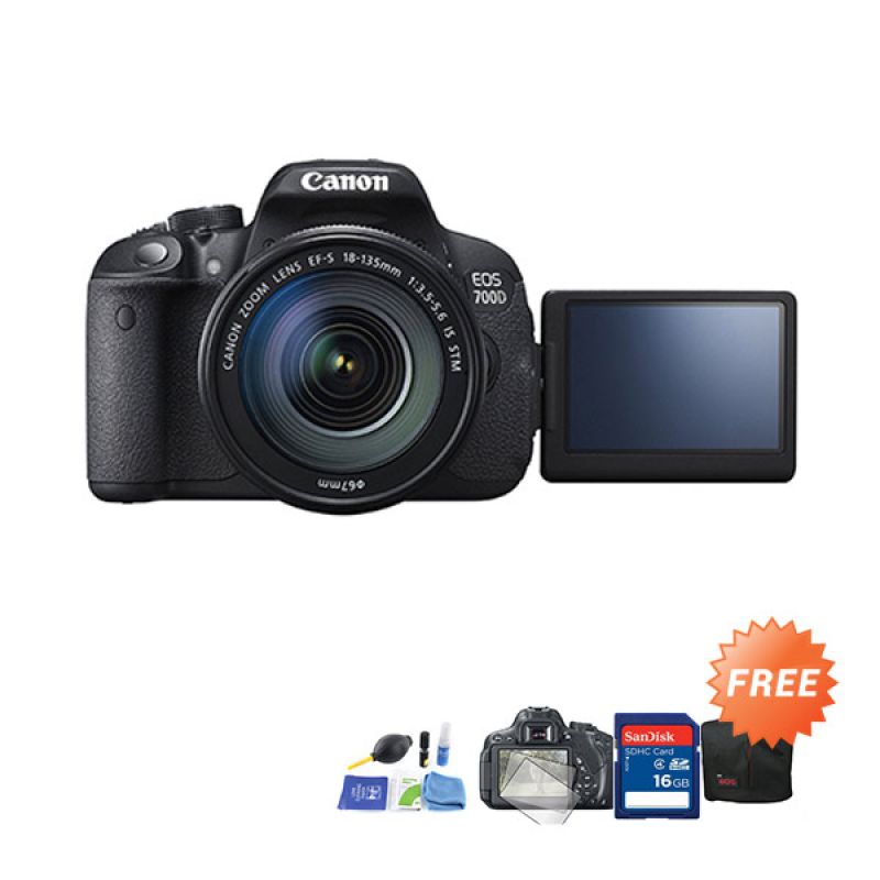 Canon EOS 700D Kit 18-55mm f/3.5-5.6 IS STM Kamera DSLR + Cleaning kit + Screen Protector + SDHC 16GB + Tas DSLR Extra diskon 7% setiap hari Extra diskon 5% setiap hari Citibank – lebih hemat 10%