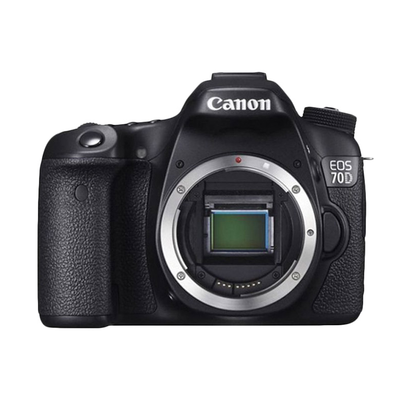 Canon EOS 70D Body Only Wifi Kamera DSLR - Black + Free Memory Sandisk 8GB + Tas + Screen Guard