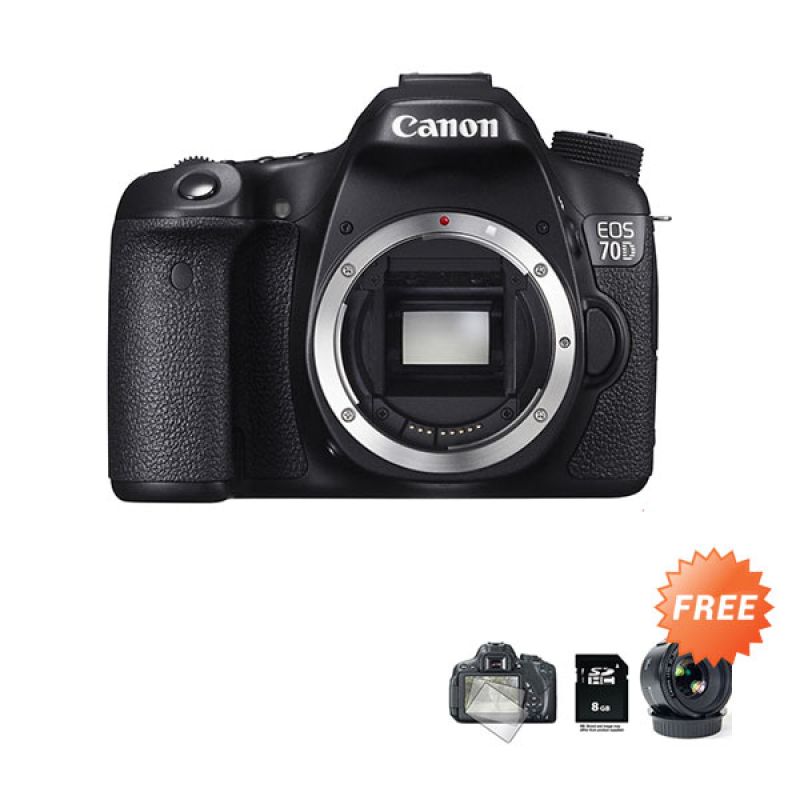 Jual Canon EOS 70D WiFi Kamera DSLR [Body Only] + Screen 