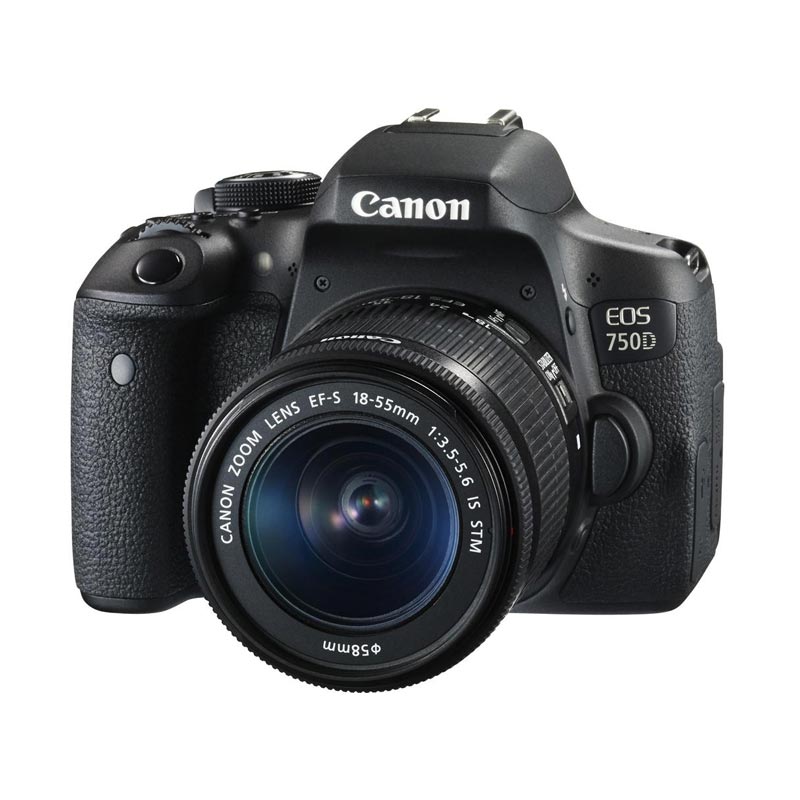 Canon EOS 750D-EF-S 18-55mm IS STM Kit Kamera DSLR Free Screenguard Terpasang