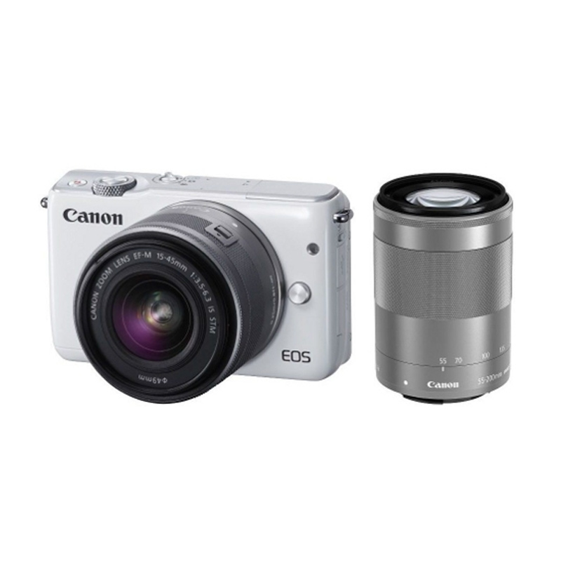 Canon EOS M10 EF-M 15-45mm & 55-200mm Kamera Mirrorless - Putih Extra diskon 7% setiap hari Extra diskon 5% setiap hari Citibank – lebih hemat 10%