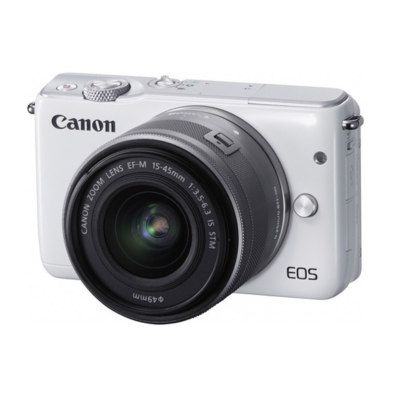 Canon EOS M10 Kit 15-45mm IS STM Kamera Mirrorless - White + Free LCD Screen Guard + Boneka Pikachu