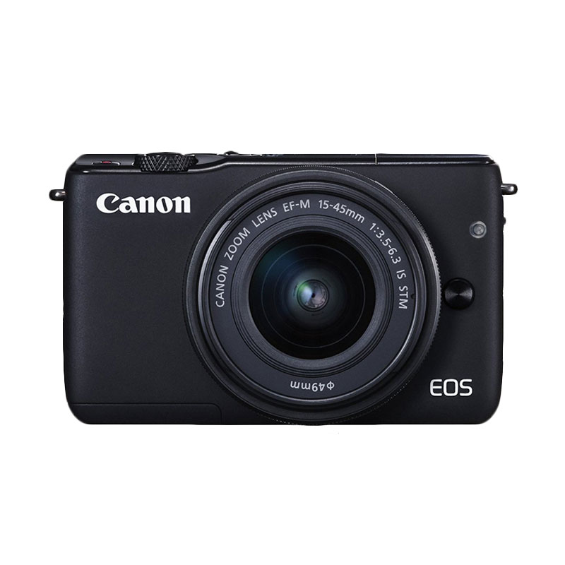 Canon EOS M10 Kit 1 15-45mm f/3.5-6.3 IS STM Hitam Kamera Mirrorless + Screenguard Terpasang