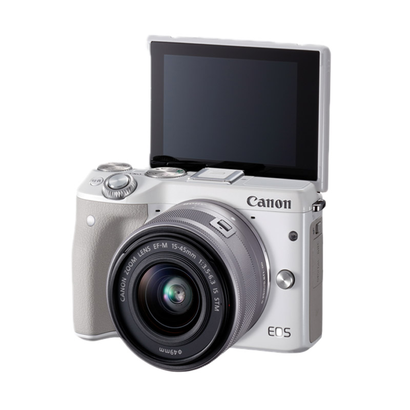 Canon EOS M3 KIT 15-45mm Kamera Mirrorless - Putih