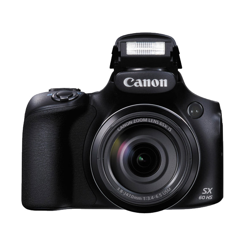 Canon Powershot SX60 65x Optical Zoom Kamera DSLR - Hitam [16 MP]