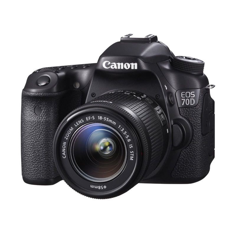 CANON EOS 70D (WiFi) + EF-S 18-55 IS STM Kit 20.0MP 7.0FPS 19Point AF Full HD + Filter 58mm + SanDisk 16Gb + Screen Protector + Camera Bag + Attanta Kaiser 234