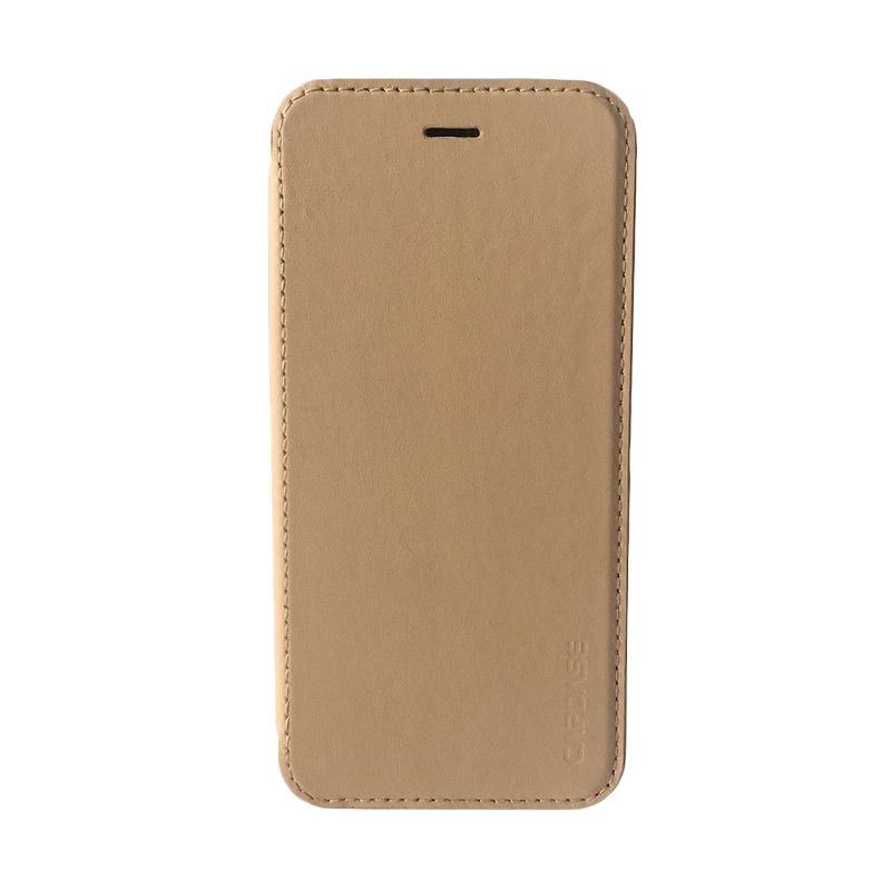 Jual Capdase Posh Genuine Leather Silver Beige Flip Case 