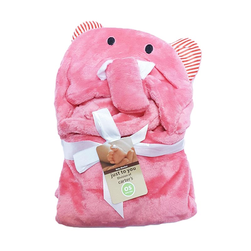 jual topi 3d gajah selimut bayi pink jual topi 3d gajah selimut bayi pink