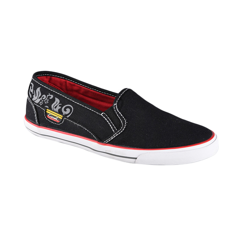 Carvil Canvas Wilky Ladies Shoes - Black Red