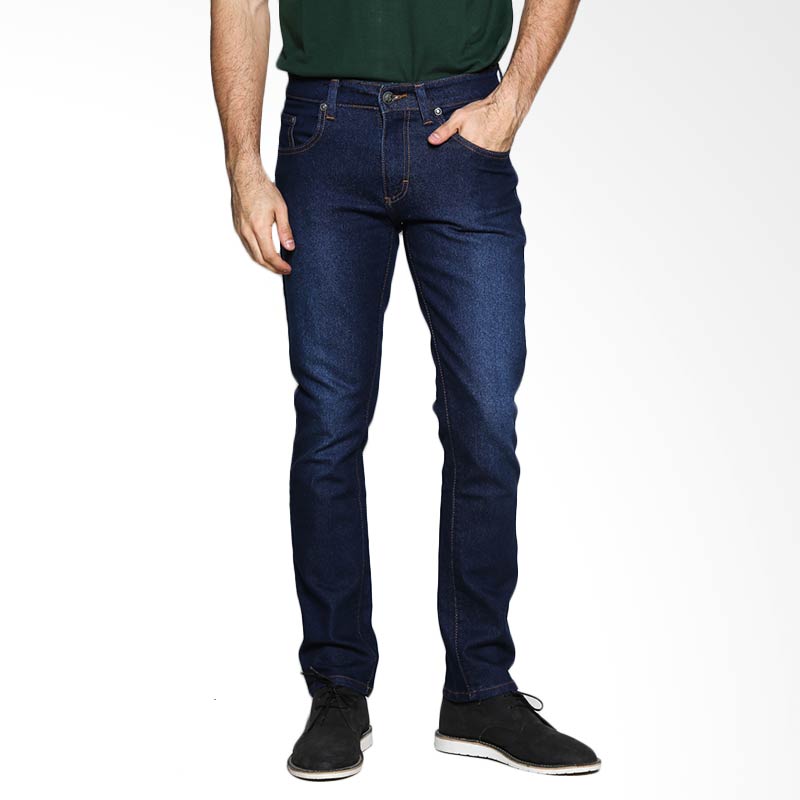 Carvil Jeans Muji-9B Celana Panjang Pria - Blue
