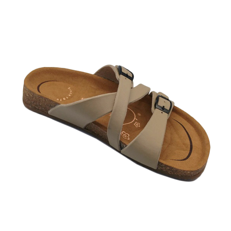 Carvil Footbed Khanza Sandal Wanita - 07 Beige