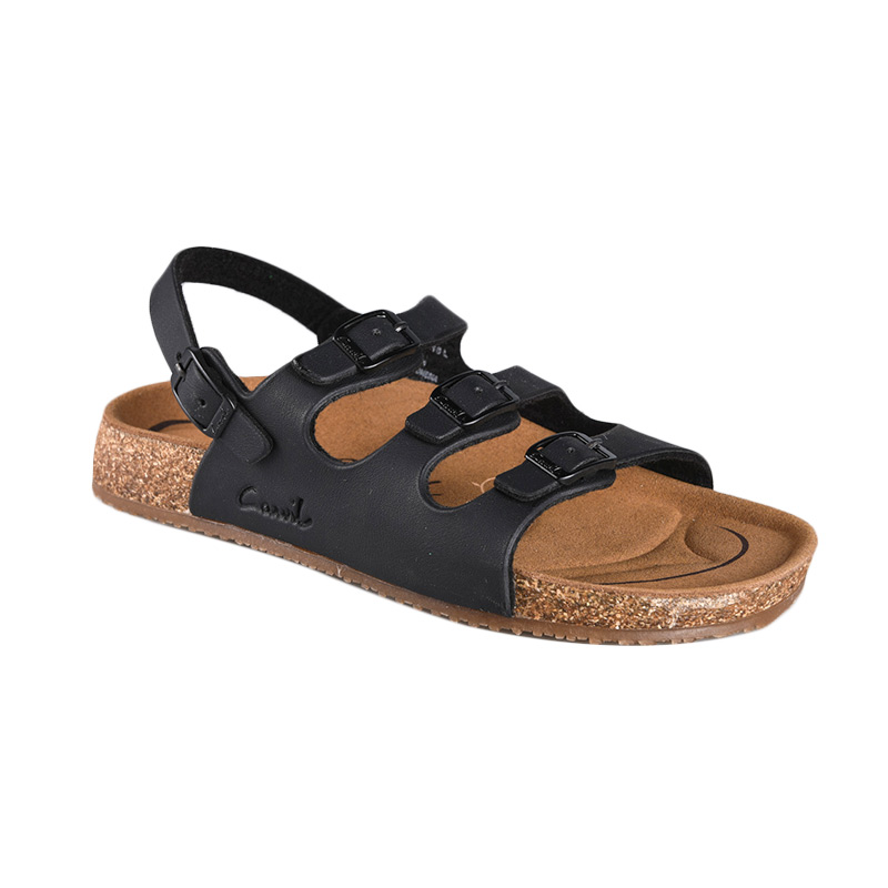 Carvil Sandal Footbed Khanza 10 Sandal Wanita - Black