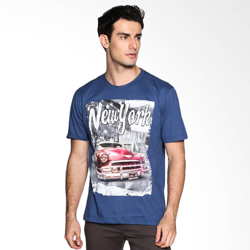 Carvil Man NYK 02 T-Shirt - Dark Blue Extra diskon 7% setiap hari