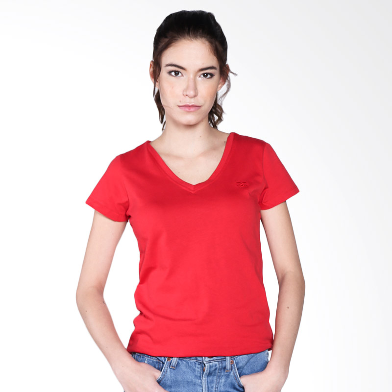 Carvil Viola-RED T-Shirt Ladies Kaos Wanita - Red